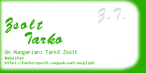 zsolt tarko business card